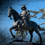 Statue of Date Masamune Up Close